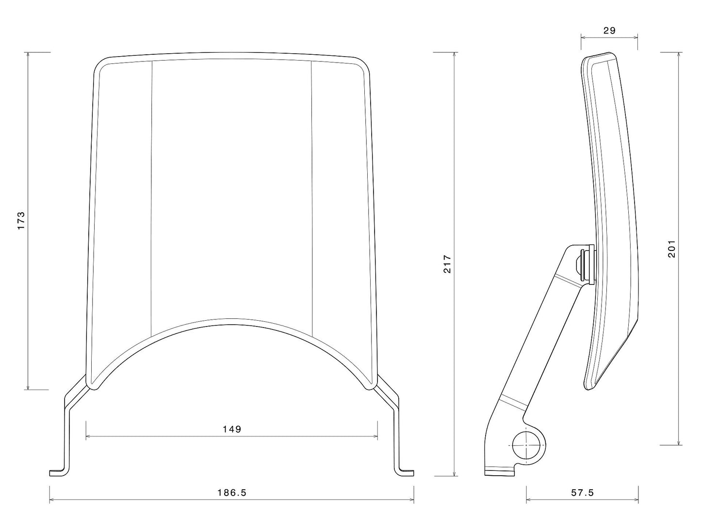 Headlight fairing (aluminum) with Mounting kit : ZYF053A