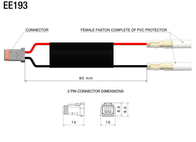Wiring kit for rear Rizoma turn signals : EE193H