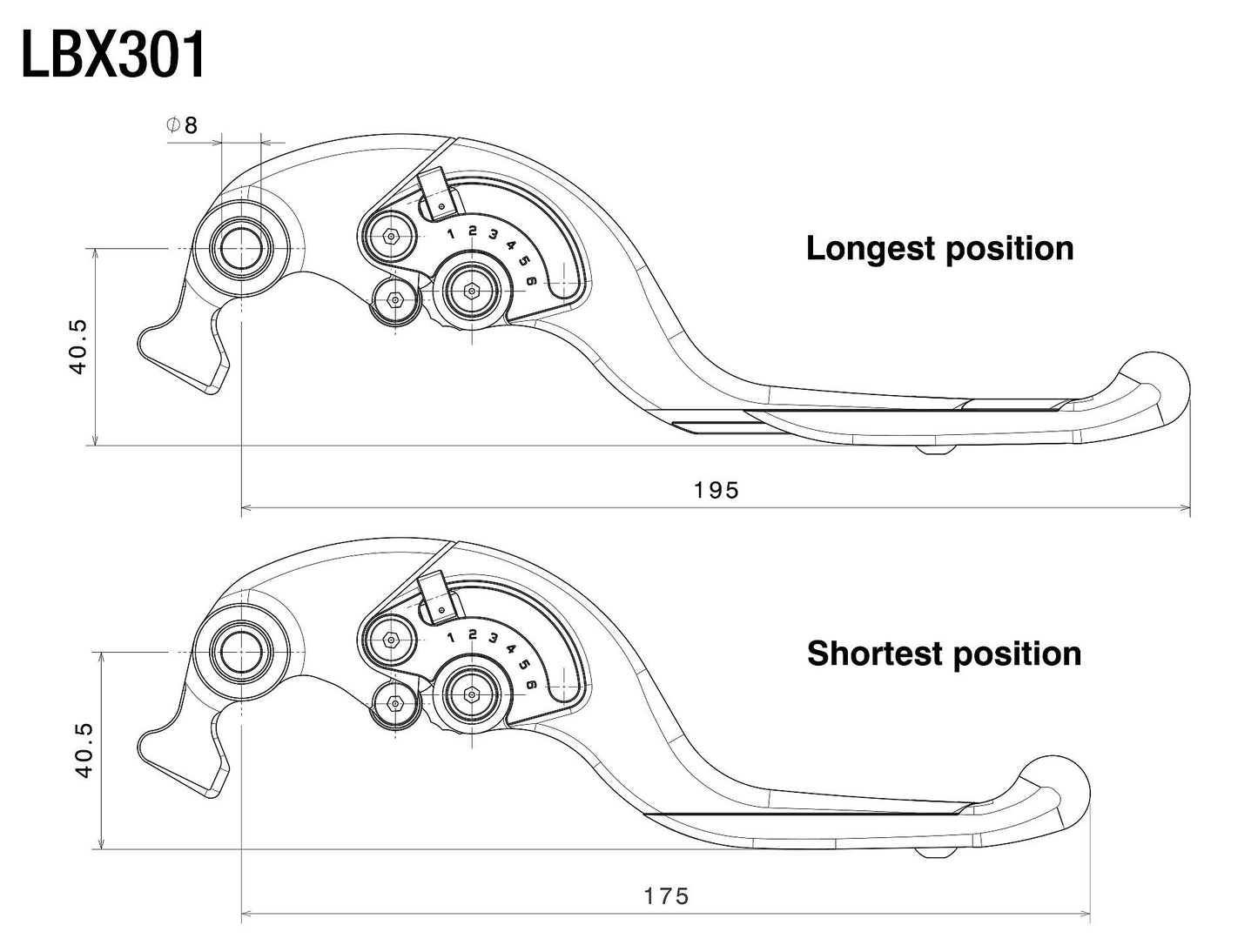 Adjustable Plus Brake Levers : LBX301