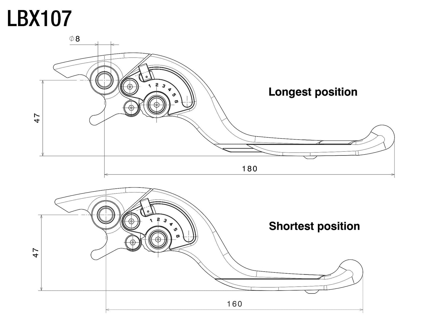 Adjustable Plus Brake Levers : LBX107