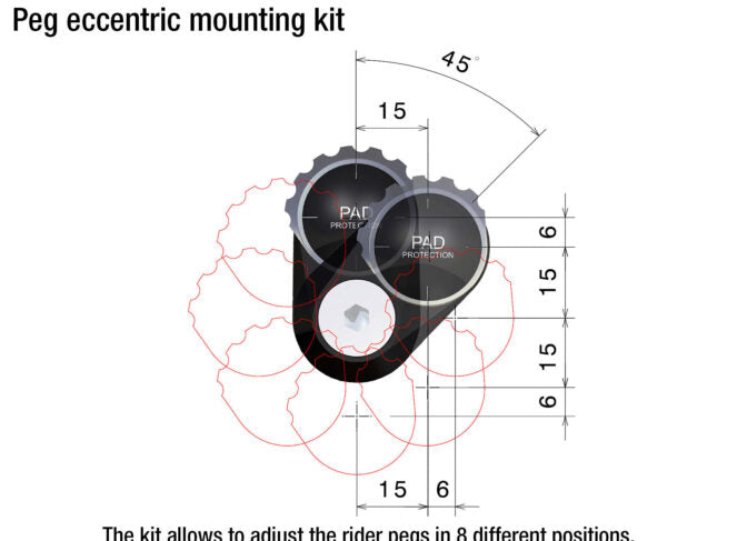 アジャスト機能付 ステップペグ アダプター : PE737B