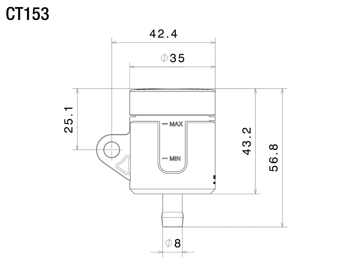 Notch Rear brake fluid reservoir : CT153
