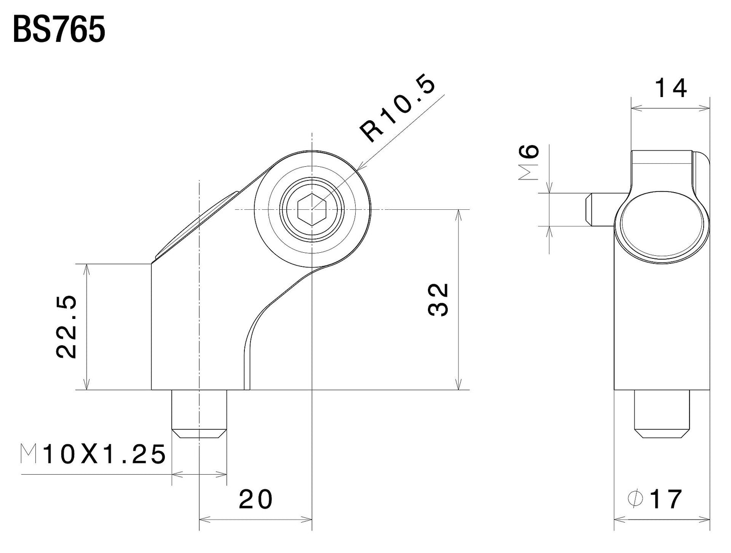 Side Mount ミラーアダプター : BS765B
