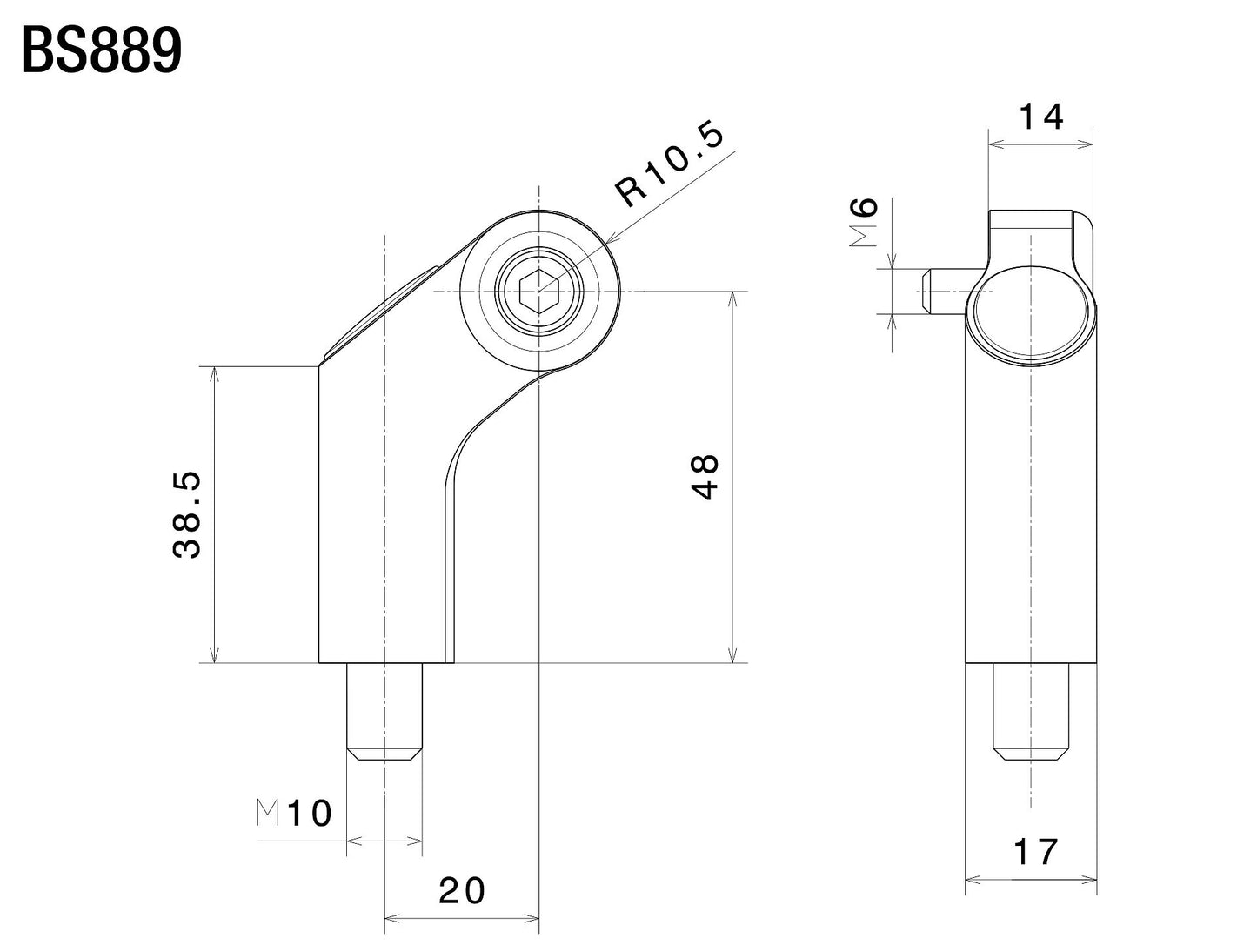 Side Mount ミラーアダプター : BS889B