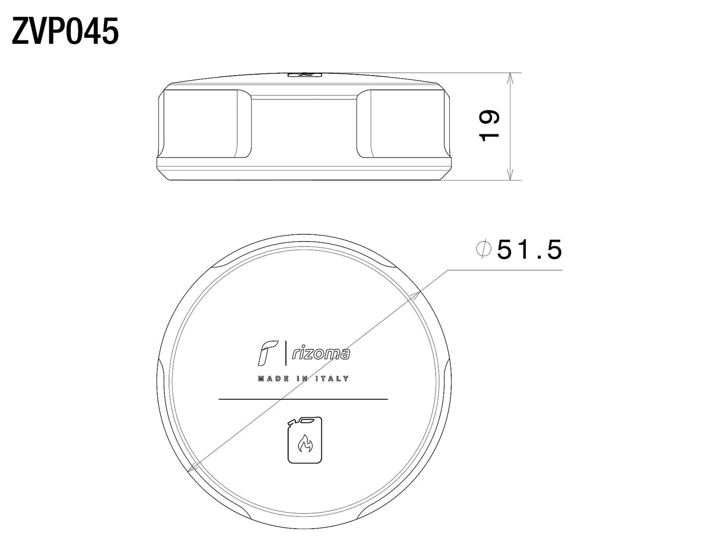 Fuel tank cap : ZVP045
