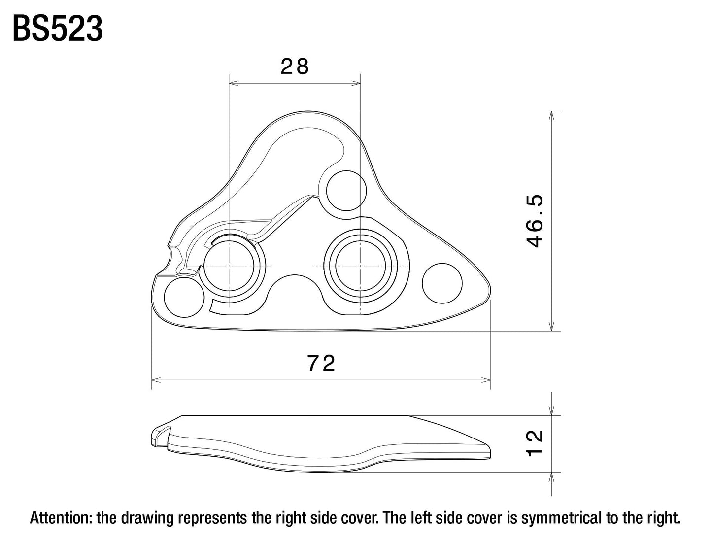 Mirror hole covers : BS523B