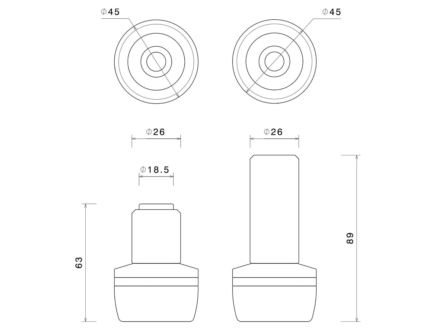 Side sliders kit : PM223