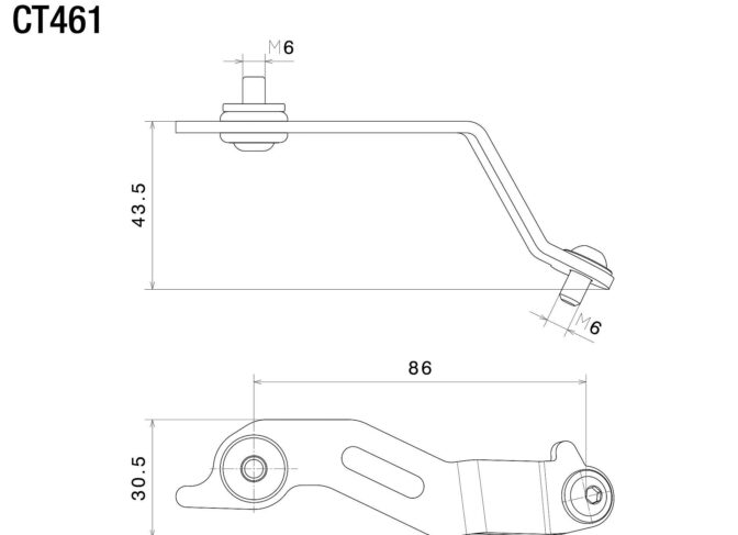 Mounting kit for Rizoma fluid reservoir : CT461B
