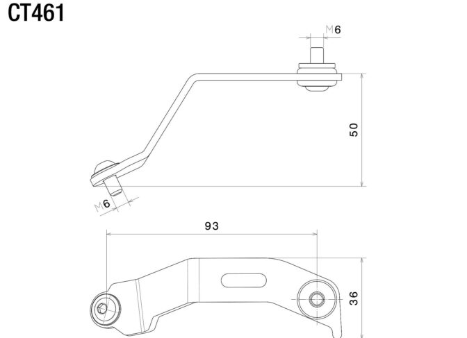 Mounting kit for Rizoma fluid reservoir : CT461B