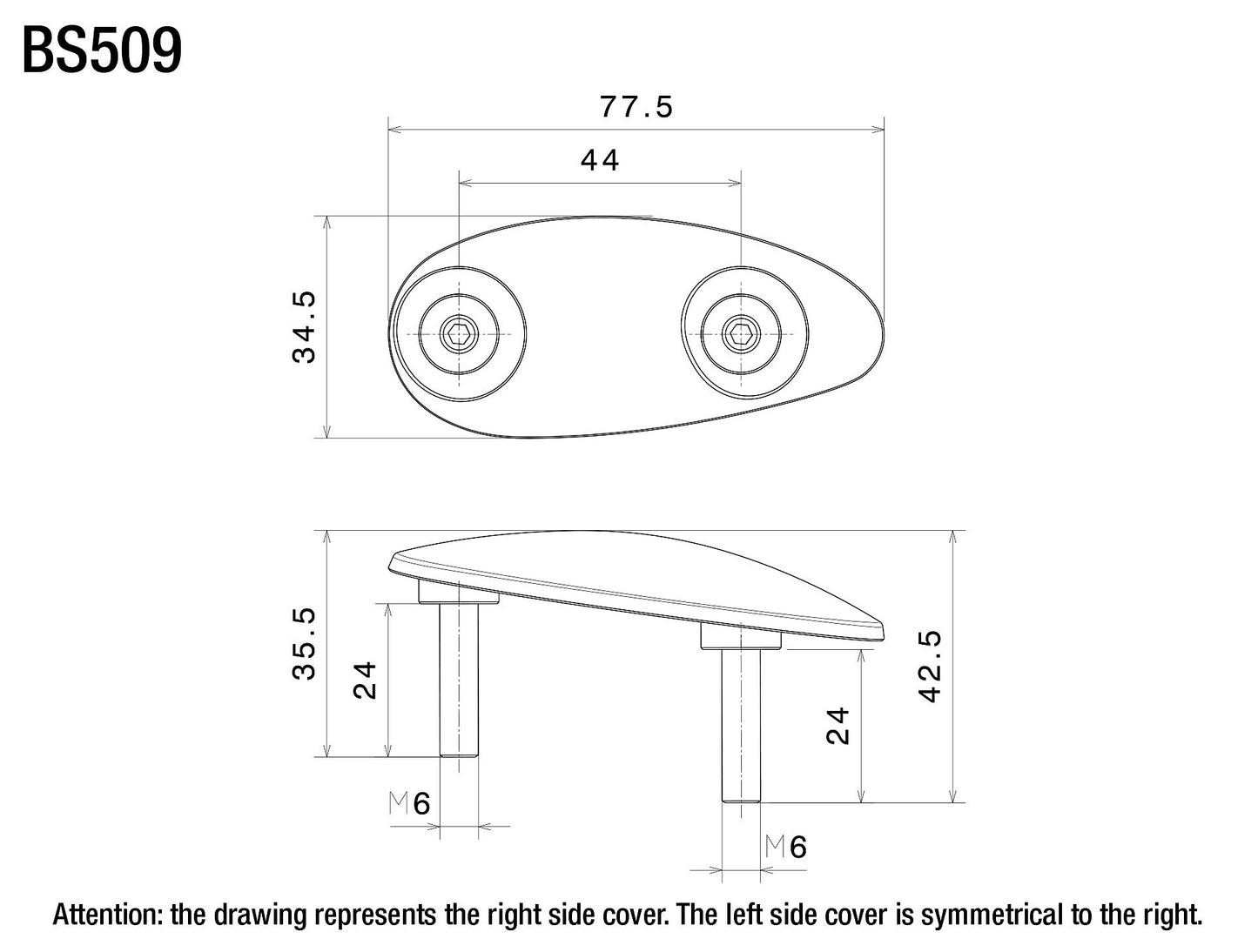 Mirror hole covers : BS509B