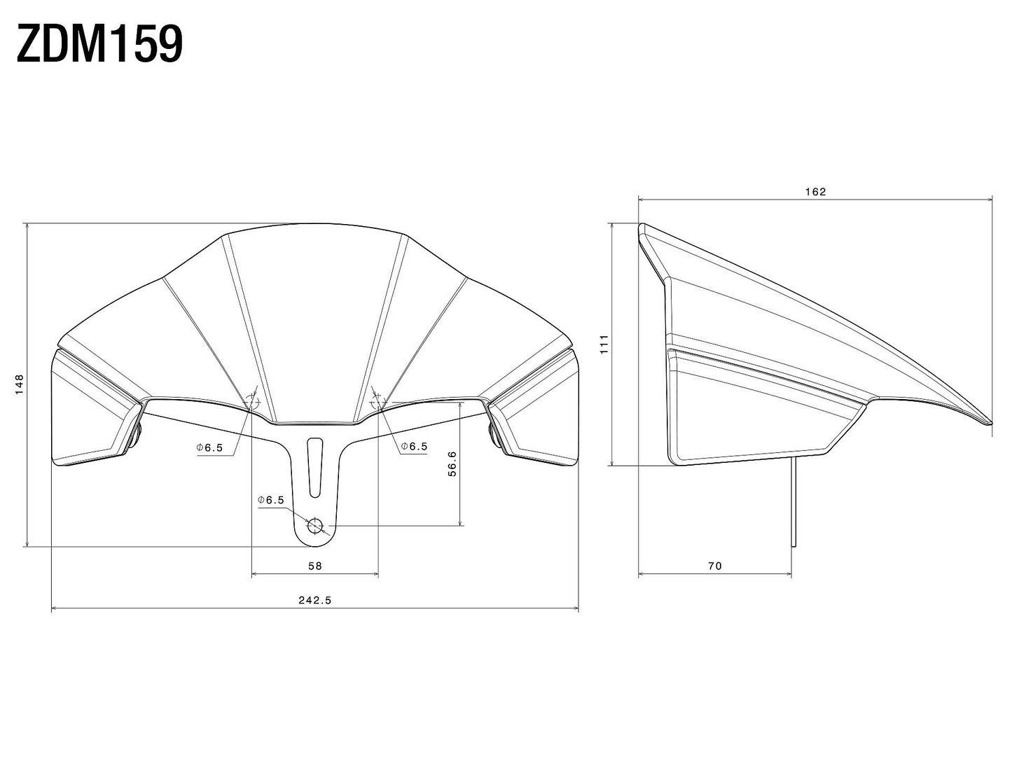 Headlight Fairing : ZDM159AK