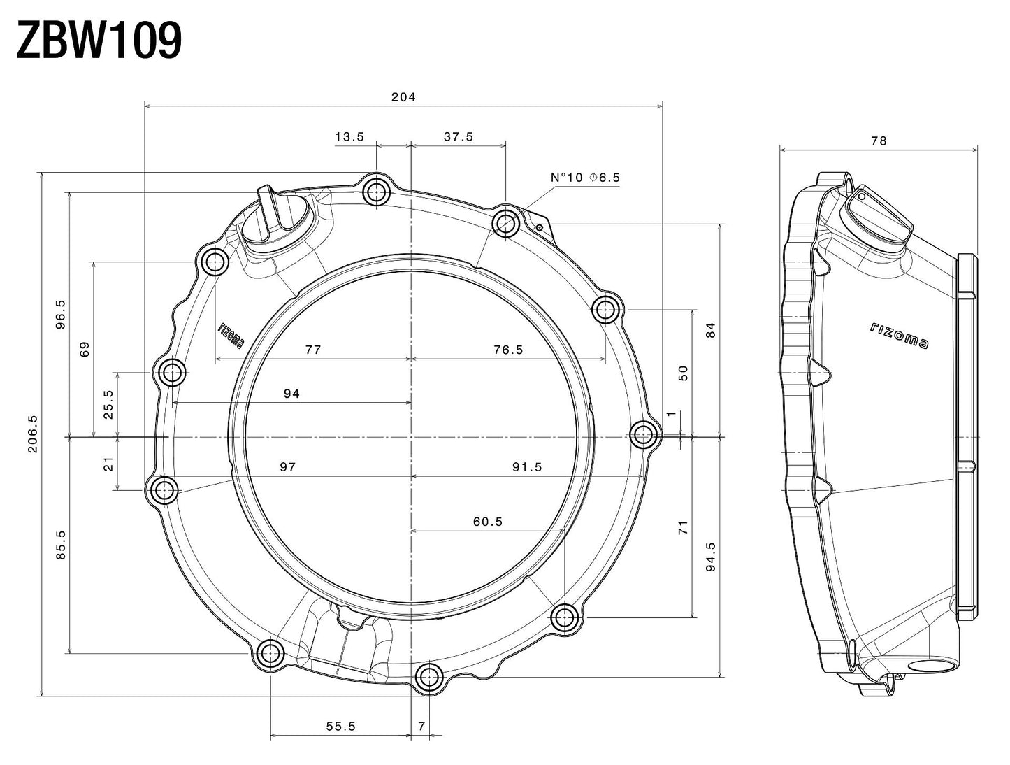 Clutch cover : ZBW109