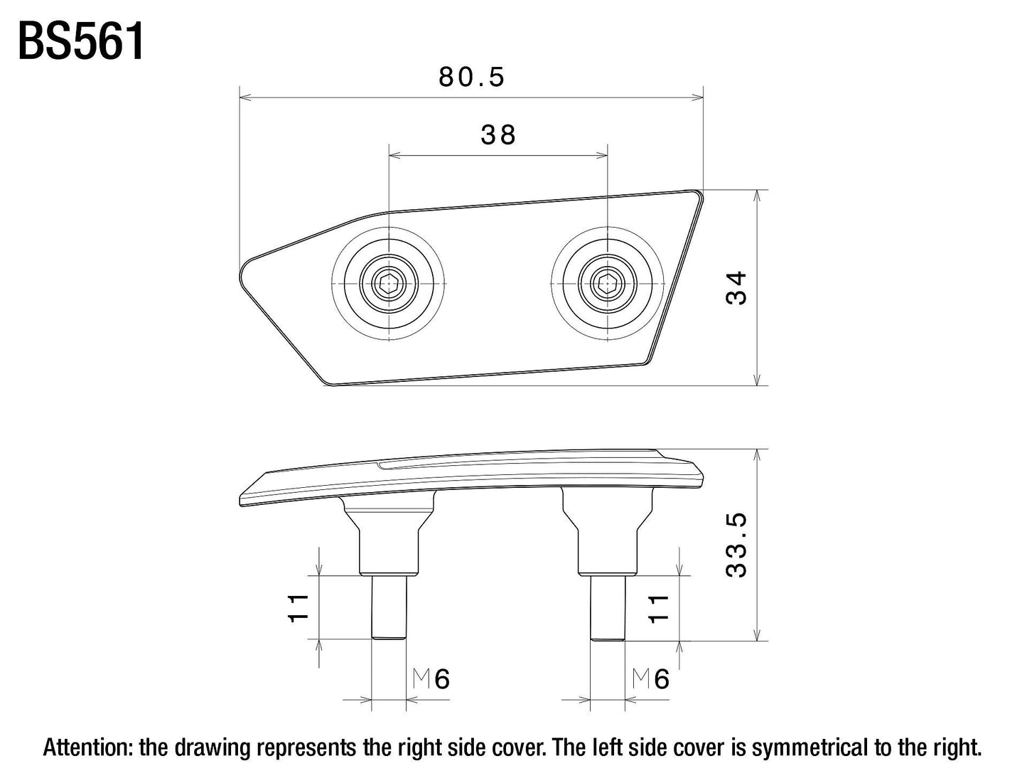 Mirror hole covers : BS561B