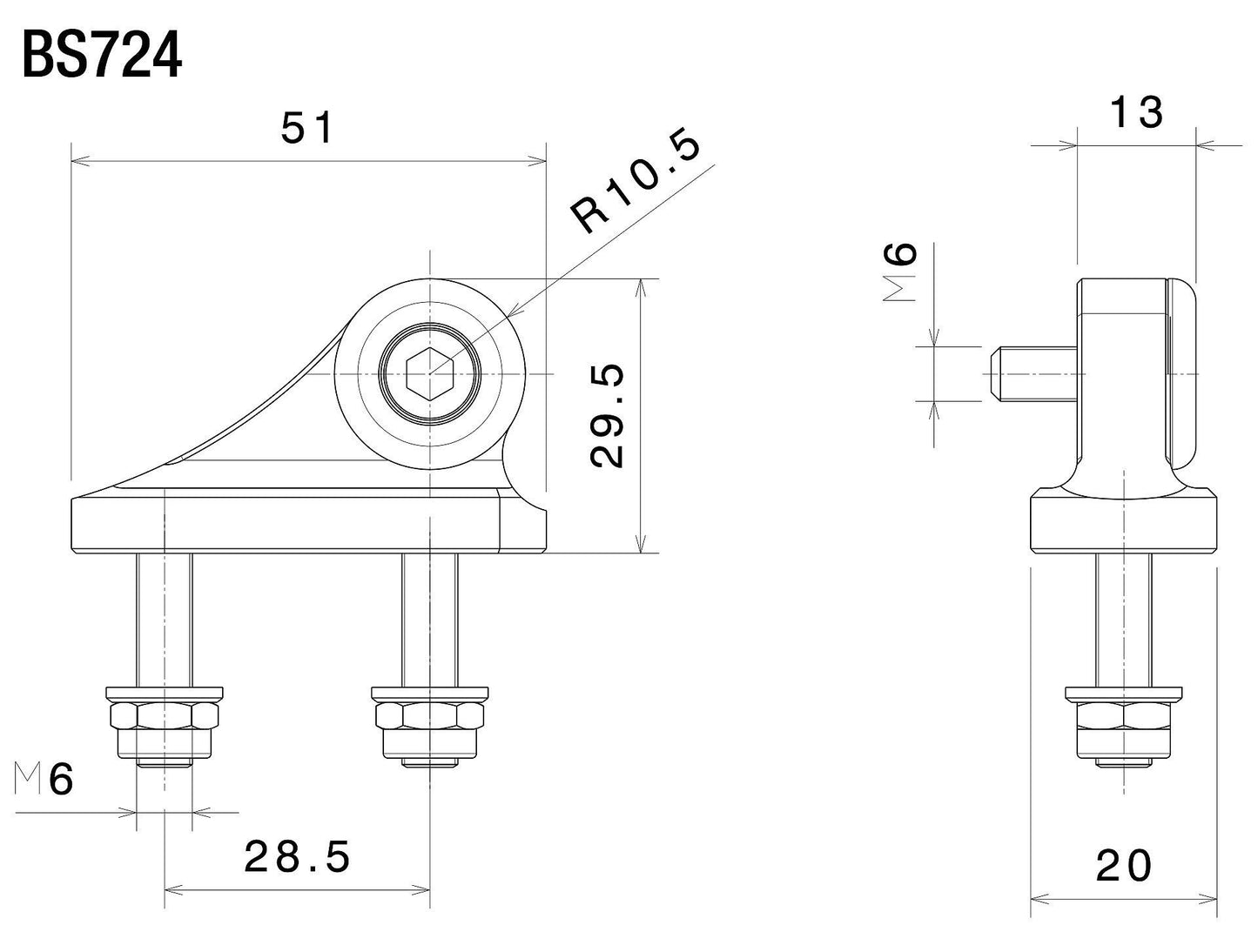 Sport Mount ミラーアダプター : BS724B