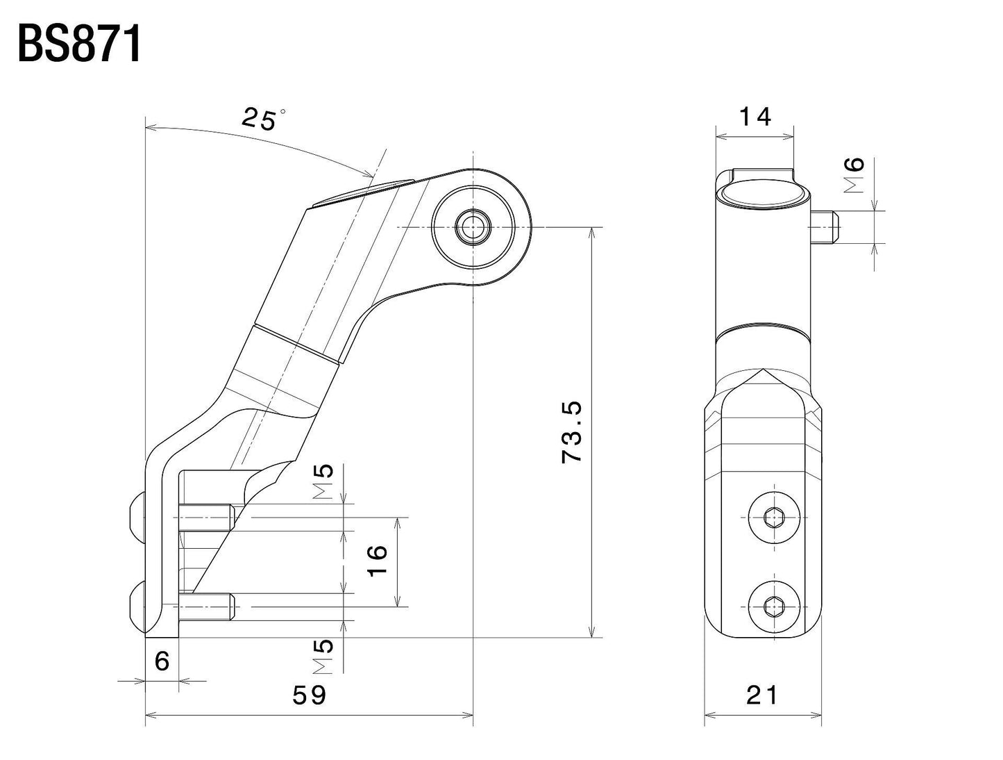 Side Mount ミラーアダプター : BS871B