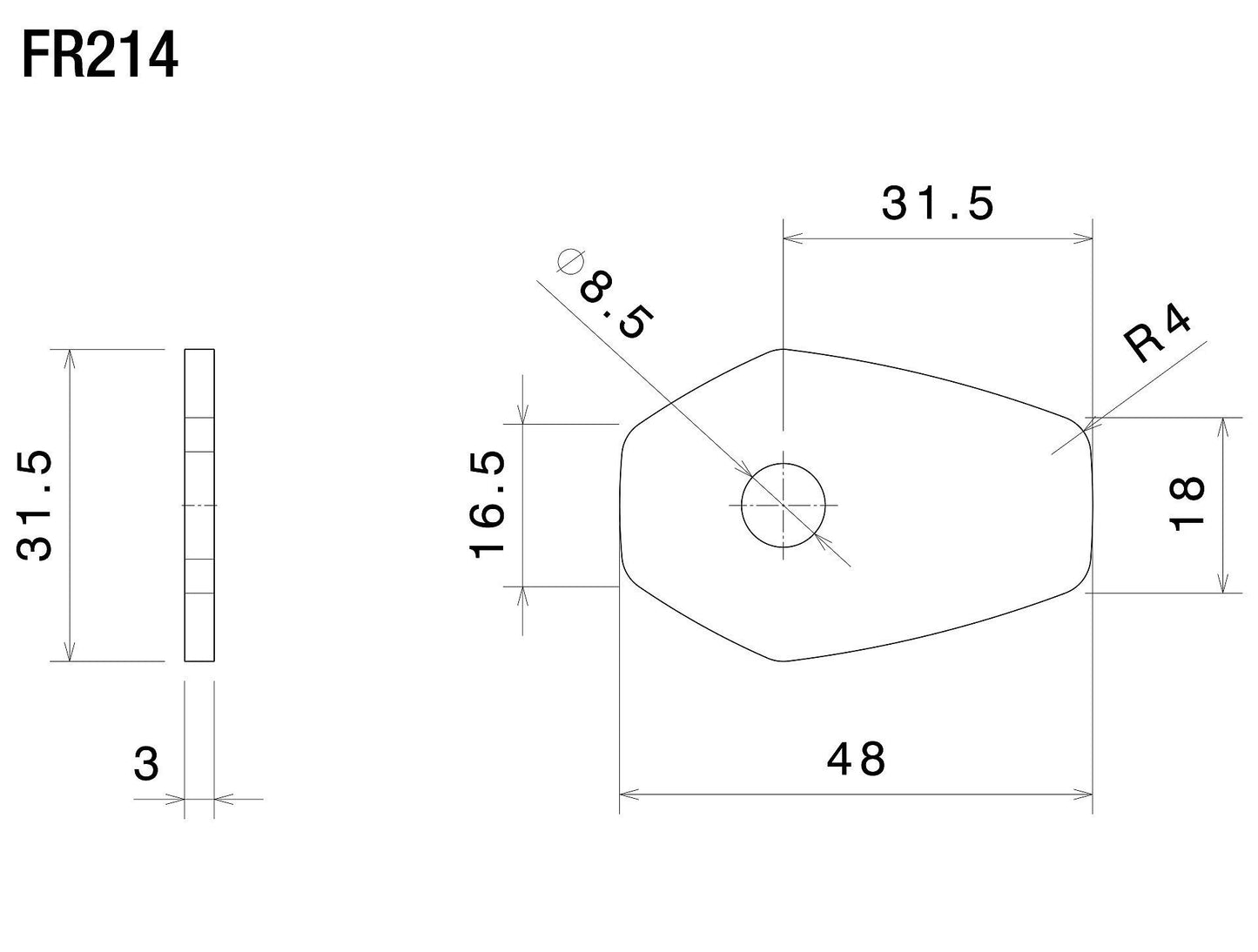ウィンカーアダプター for Rear : FR214B