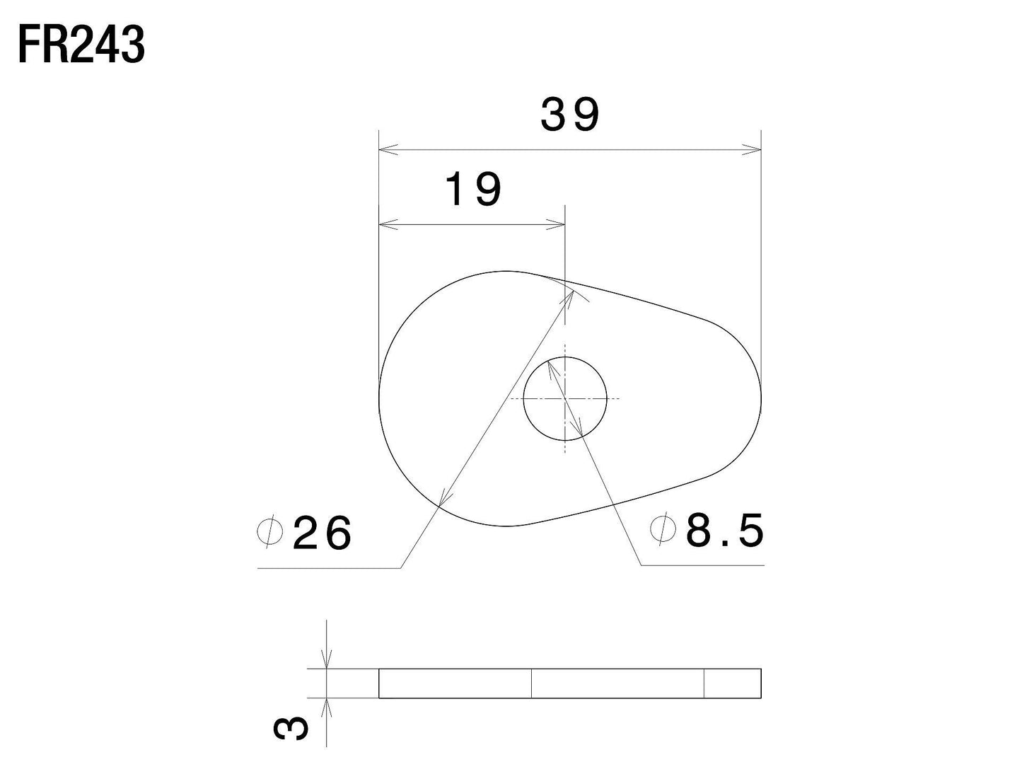 ウィンカーアダプター : FR243B
