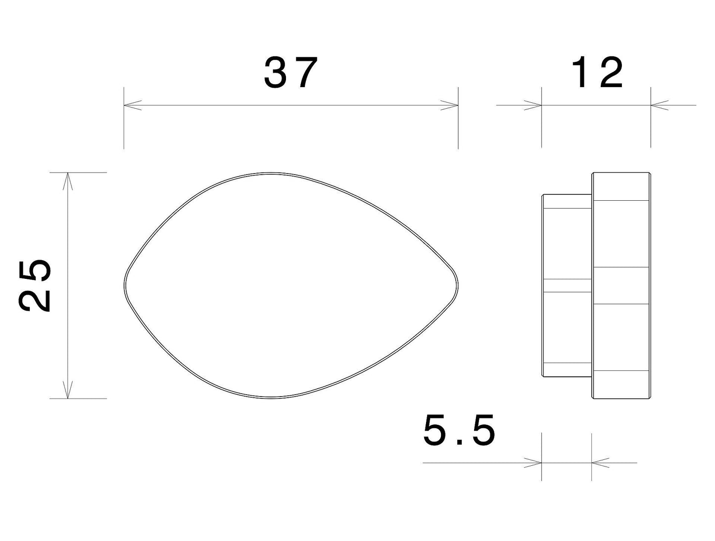 Hole-Plugs for OEM turn signal : FR323B