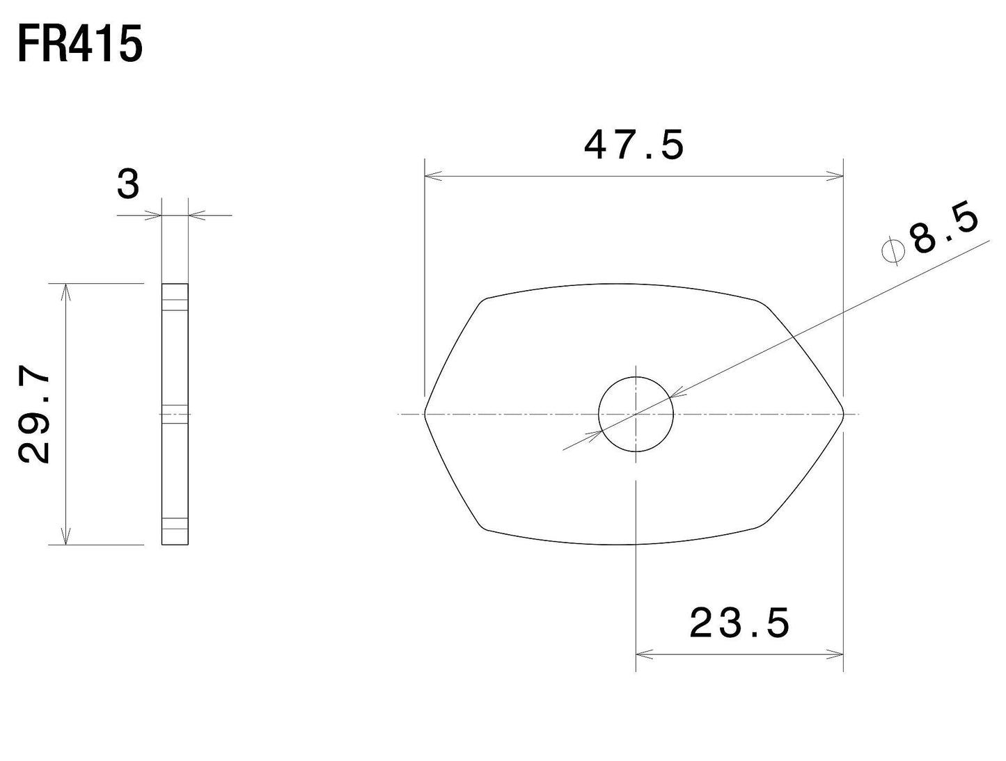 ウィンカーアダプター : FR415B