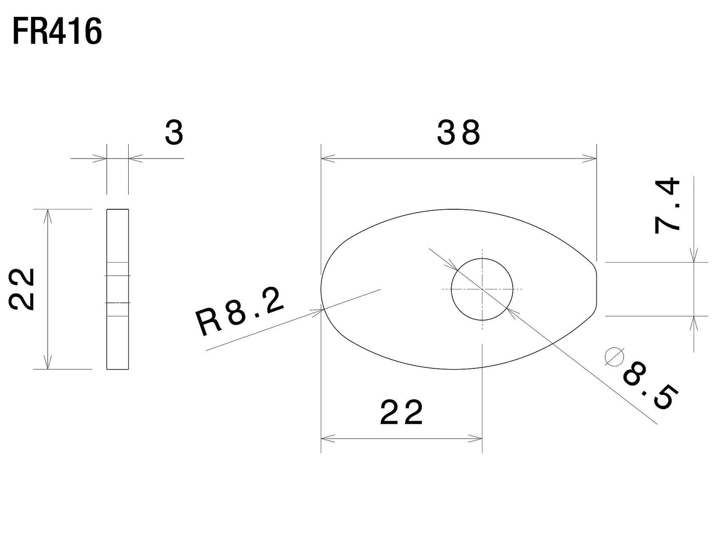 ウィンカーアダプター : FR416B