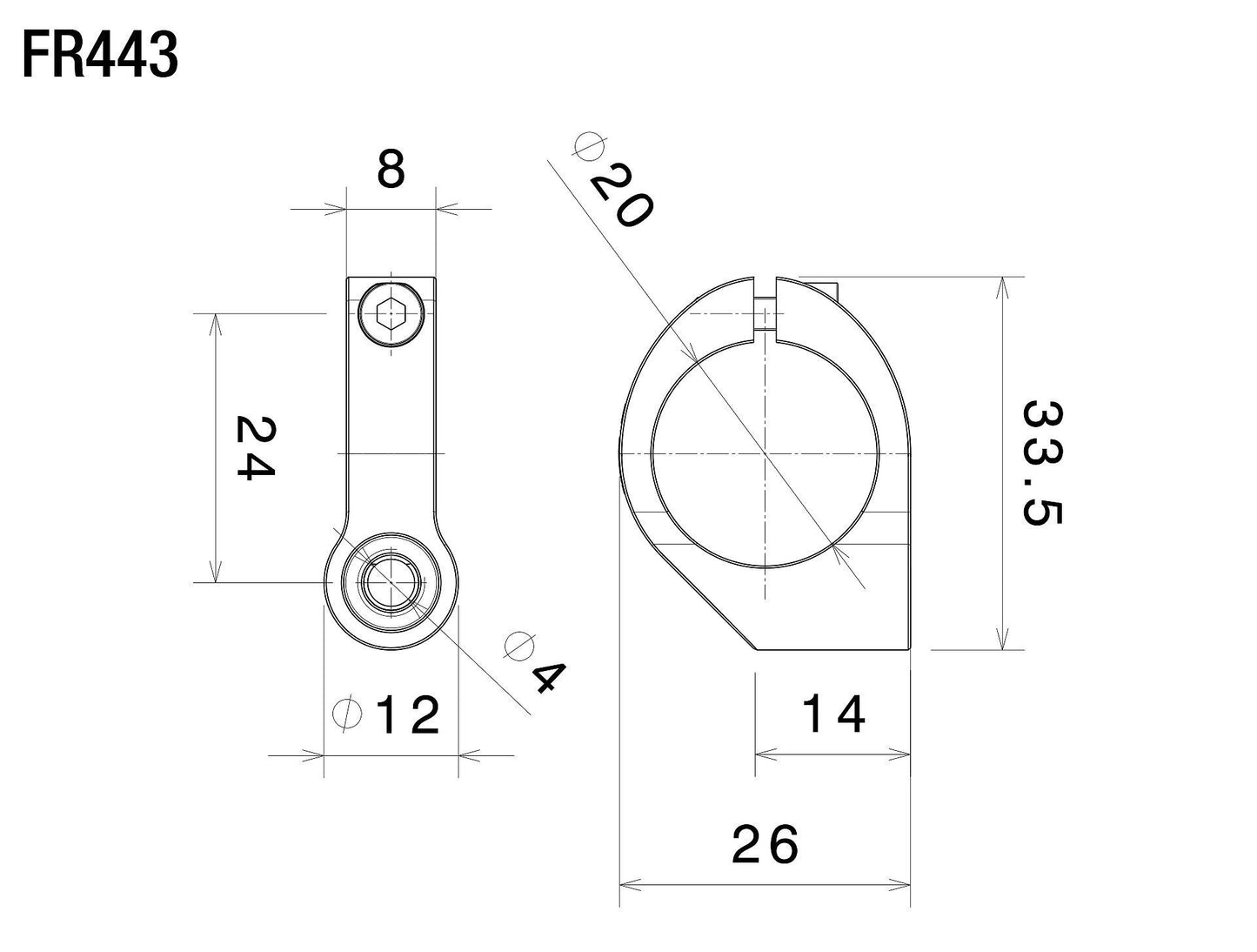 ウィンカーアダプター for Light Unit : FR443B