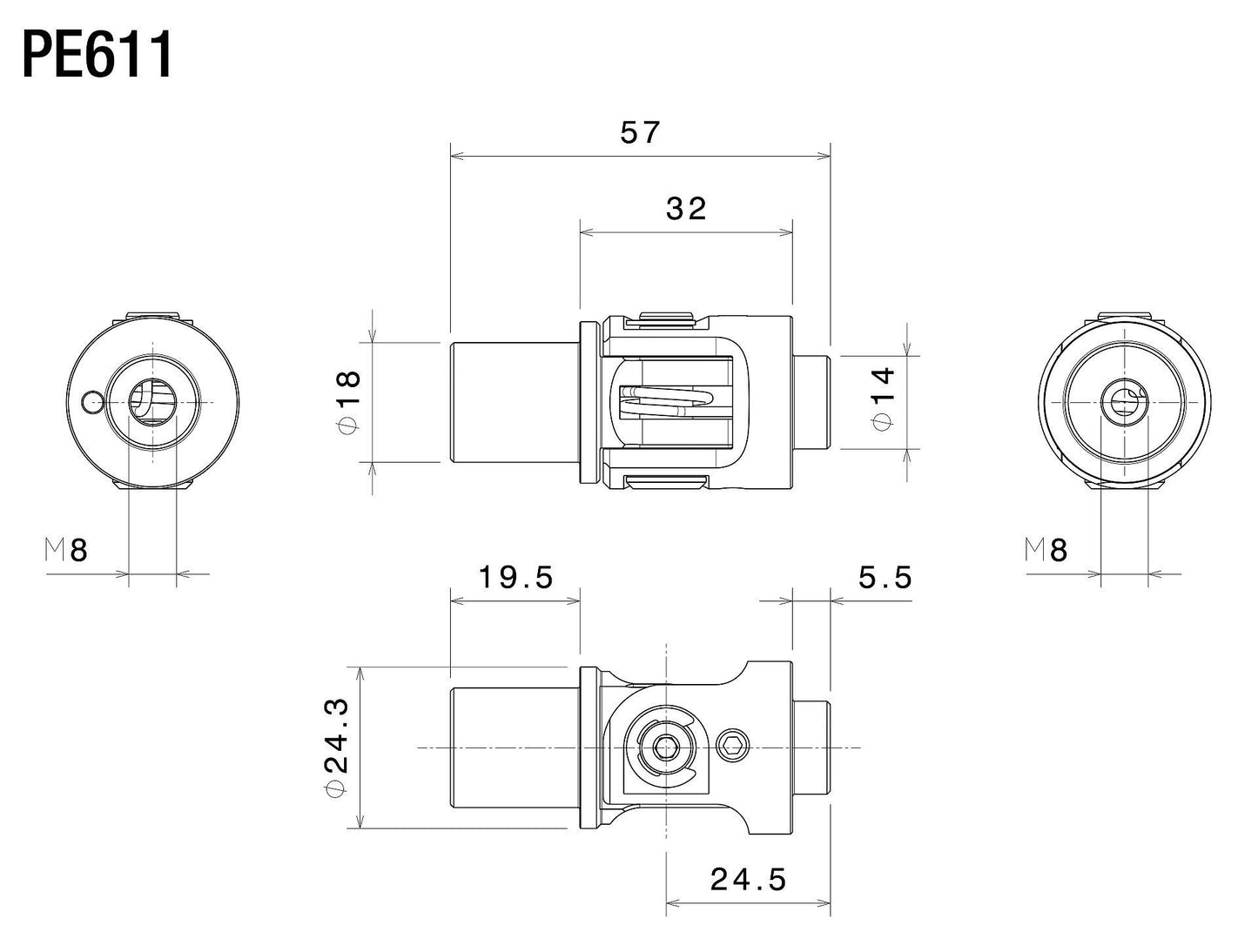 ステップペグ アダプター : PE611A