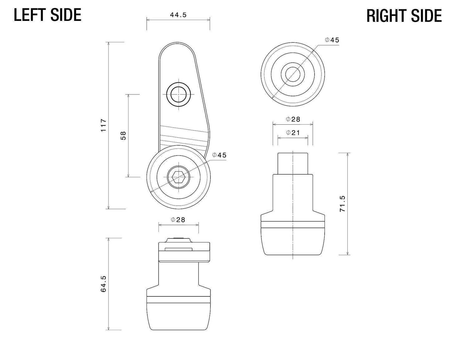 Side sliders kit : PM596