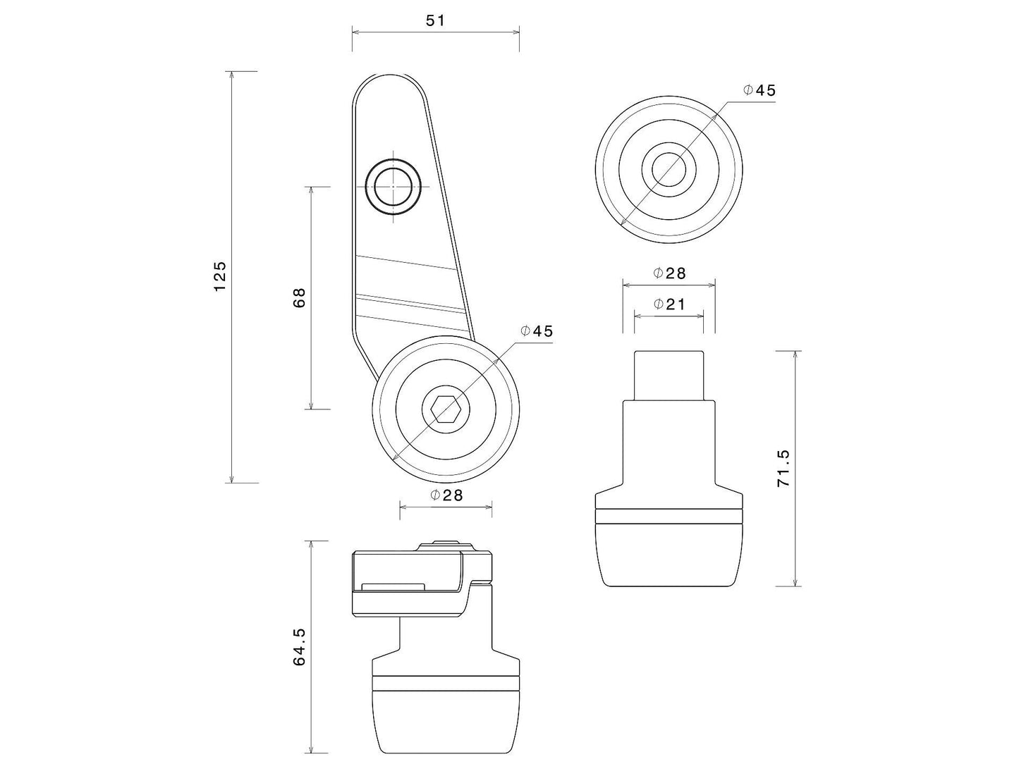 Side sliders kit : PM598