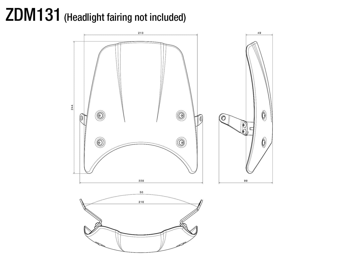 Headlight Fairing アダプター : ZDM131B