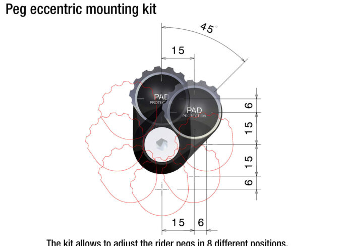 アジャスト機能付 ステップペグ アダプター : PE687B