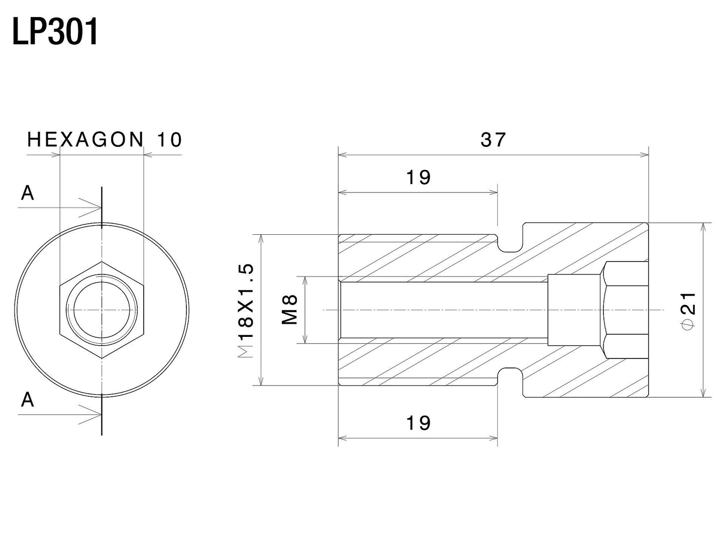 バーエンドアダプター : LP301B