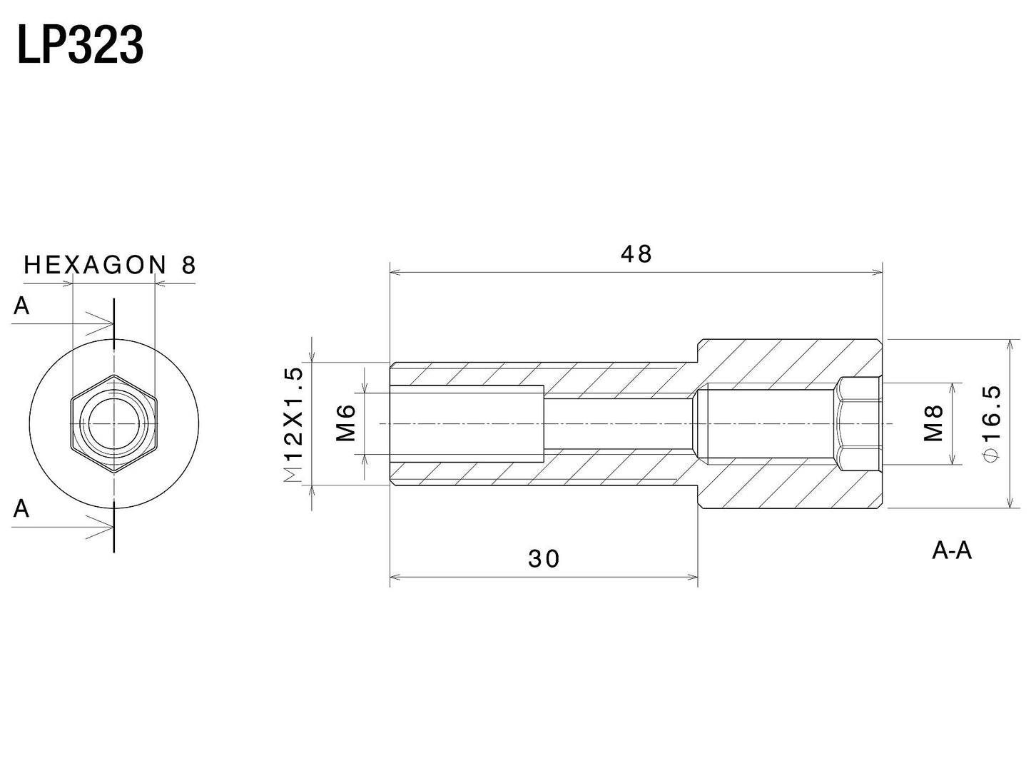バーエンドアダプター : LP323B