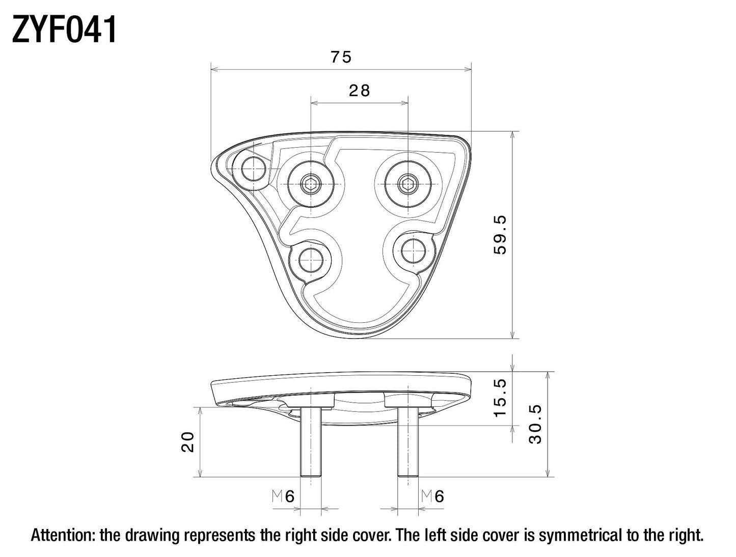 Mirror plugs (pair) : ZYF041B