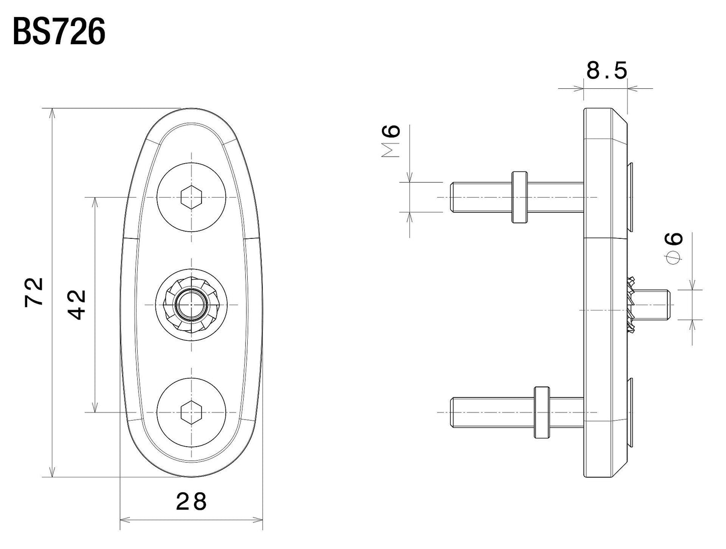 Sport Mount ミラーアダプター : BS726B