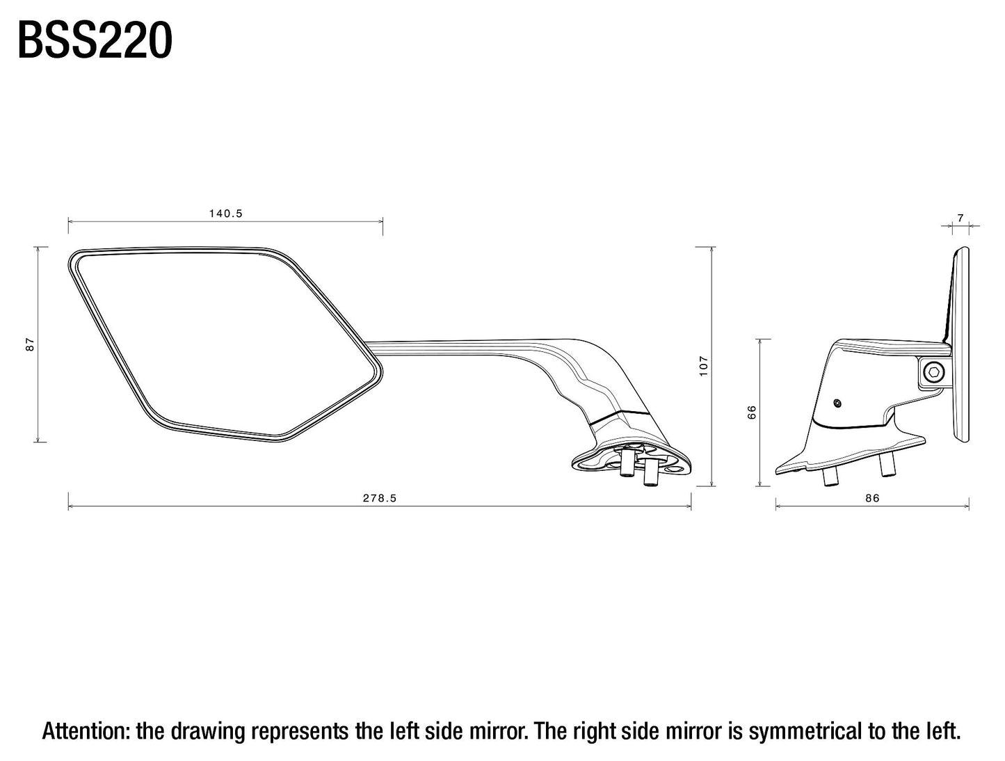 Stealth Max mirror : BSS220