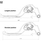 Adjustable Plus Clutch Levers : LCX102B