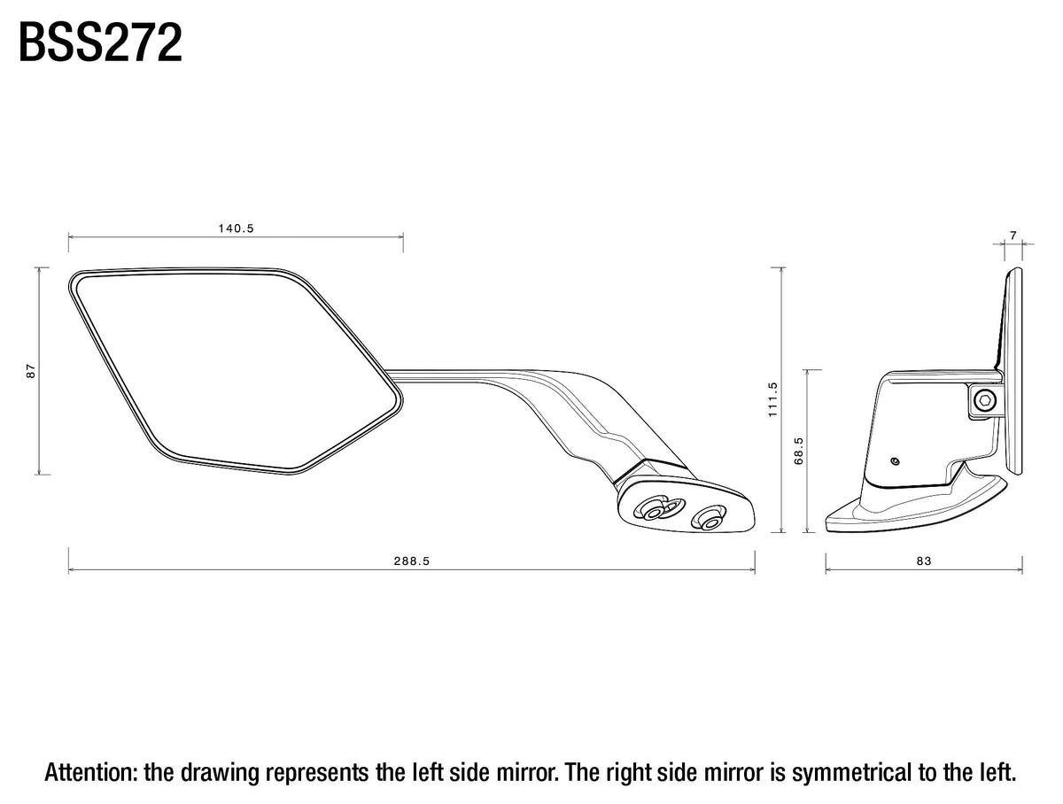 Stealth Max mirror for Aprilia : BSS272