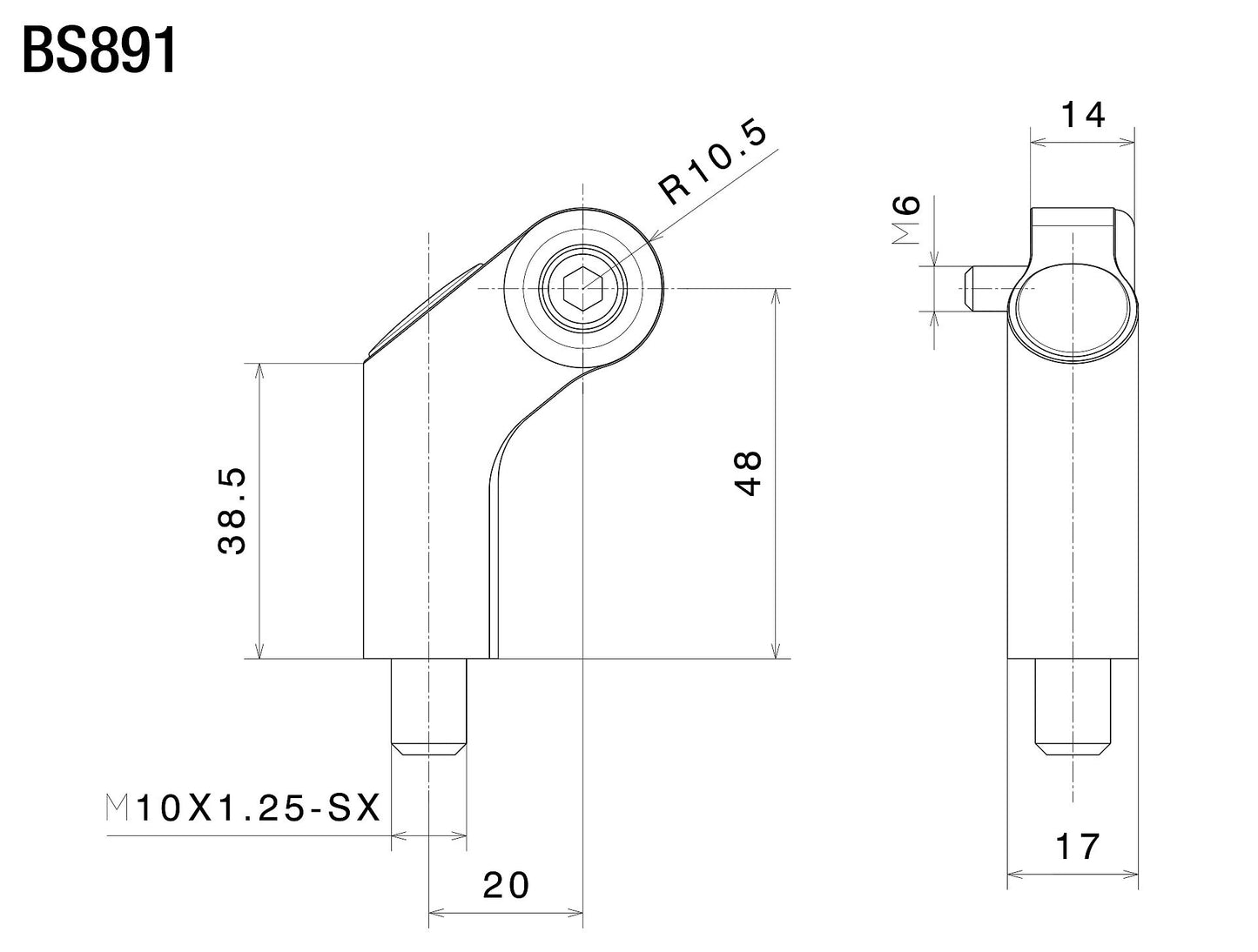 Side Mount ミラーアダプター : BS891B