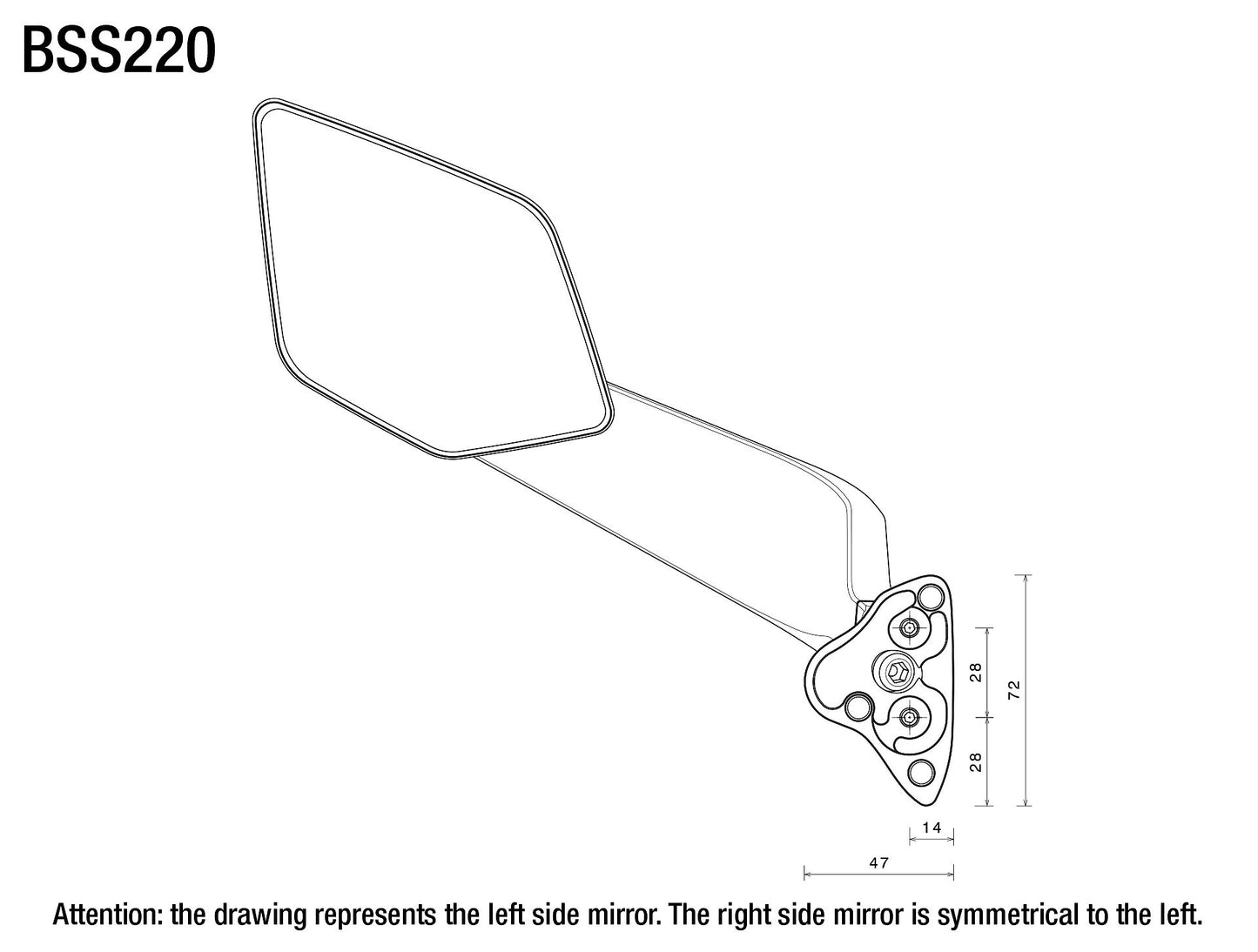 Stealth Max mirror : BSS220