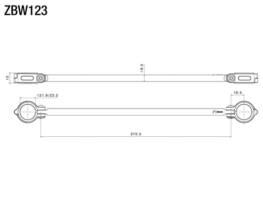 Bar brace for OEM handlebar : ZBW123B