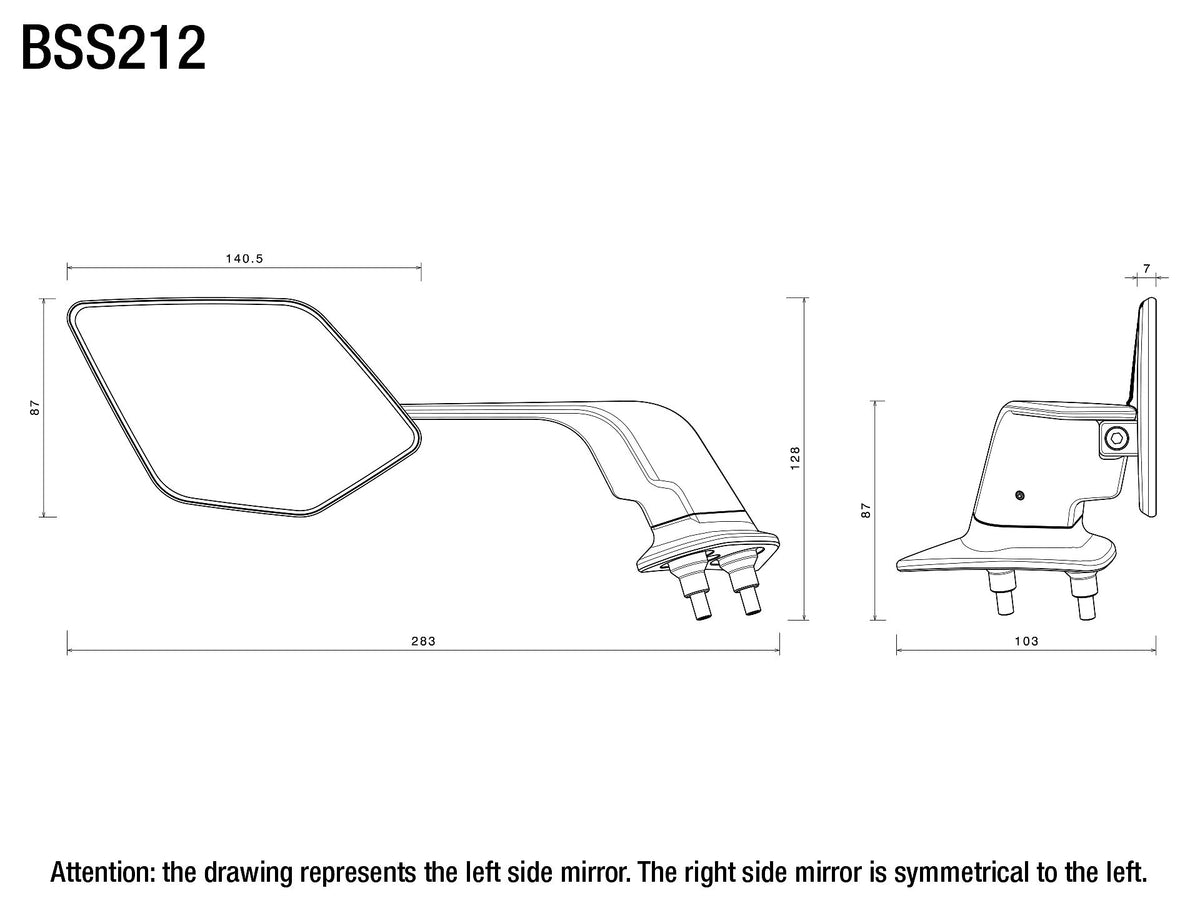 Stealth Max mirror for BMW : BSS212
