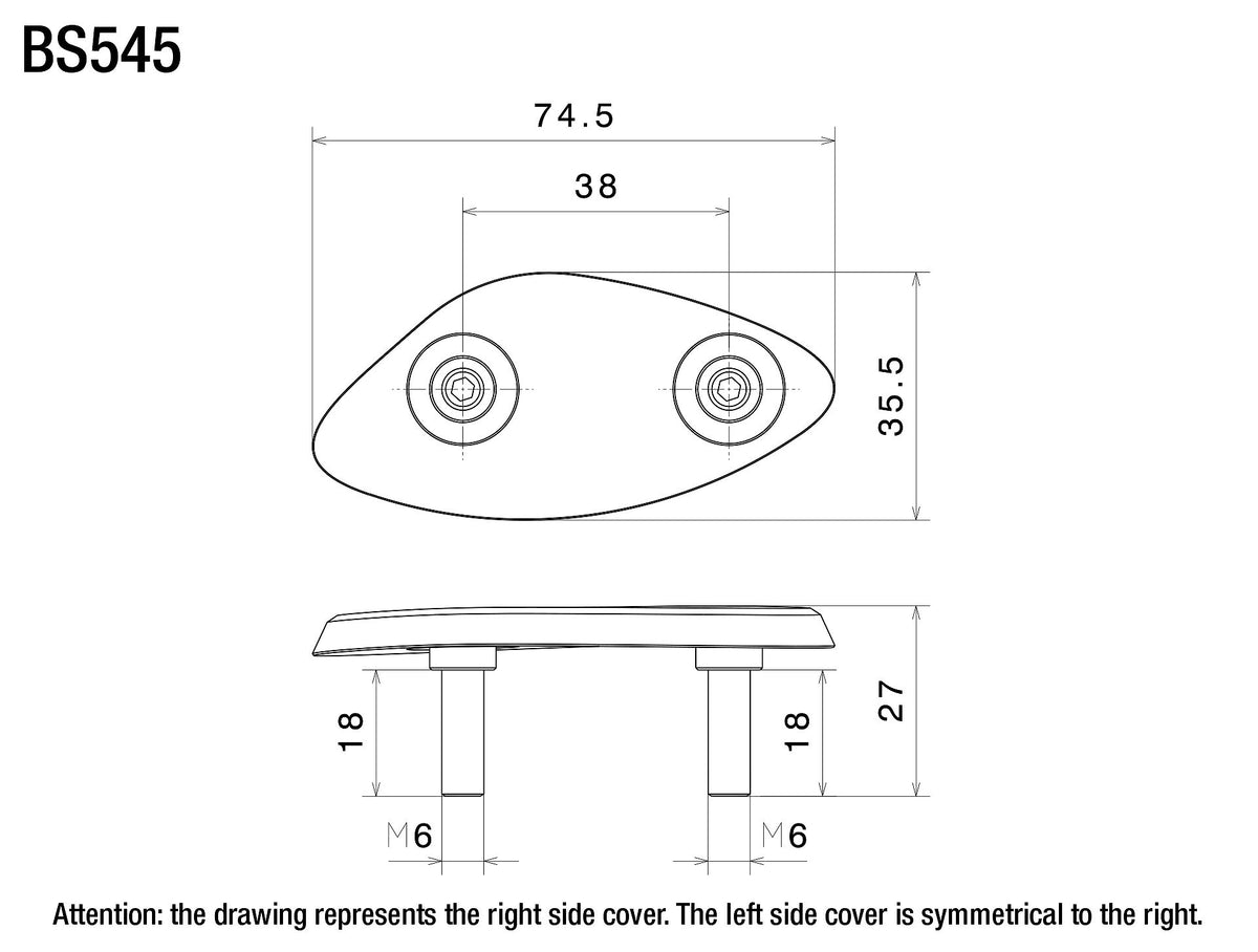 Mirror hole covers : BS545B