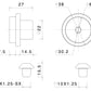 Bar/End Mount ミラーアダプター : BS738B