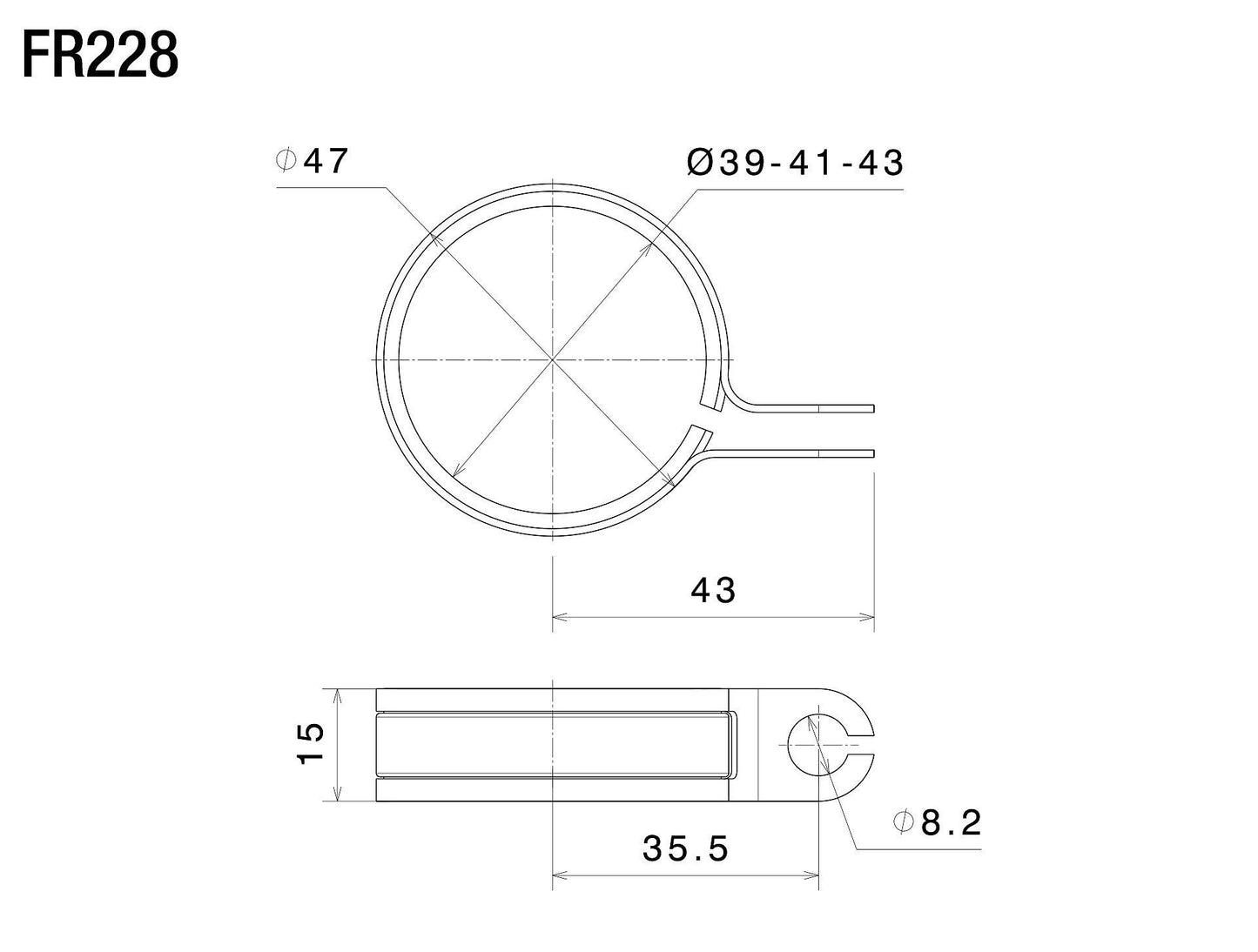 ウィンカーアダプター for Front Fork : FR228B