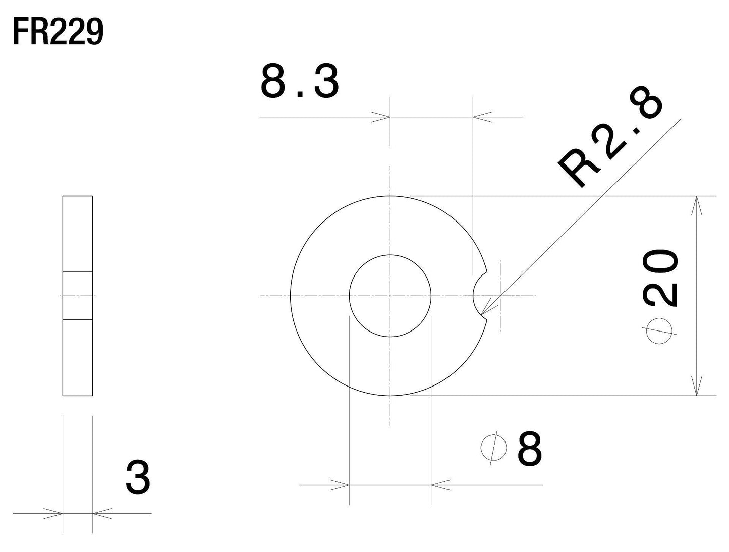 ウィンカーアダプター for Rear : FR229B