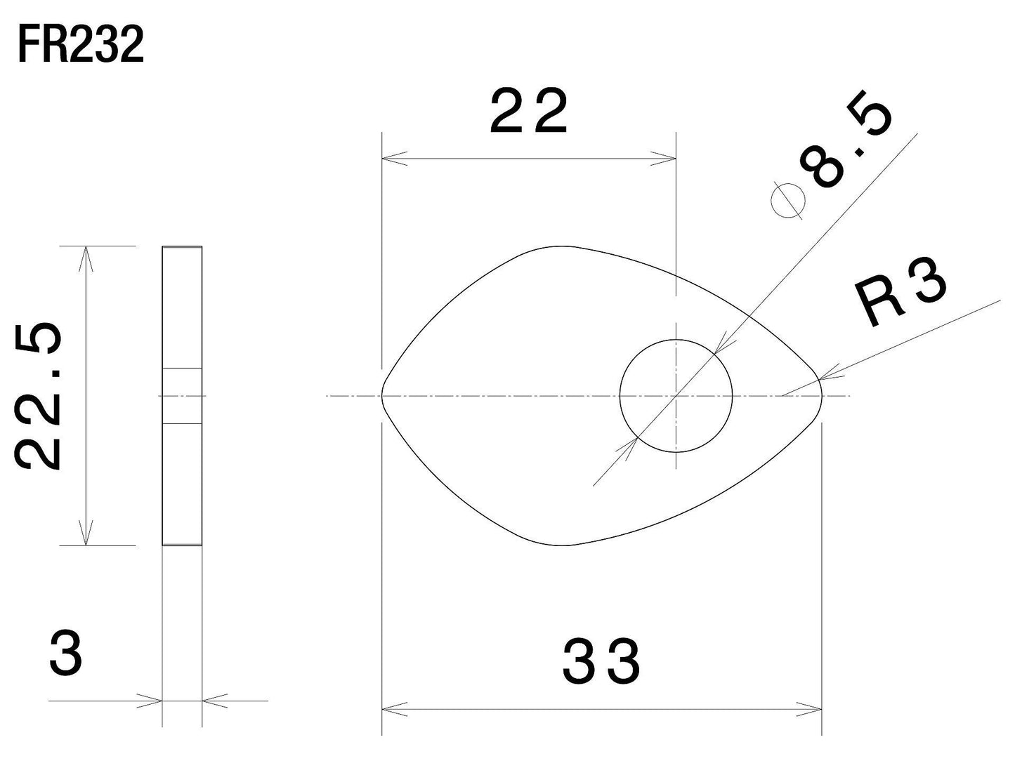 ウィンカーアダプター for Rear : FR232B