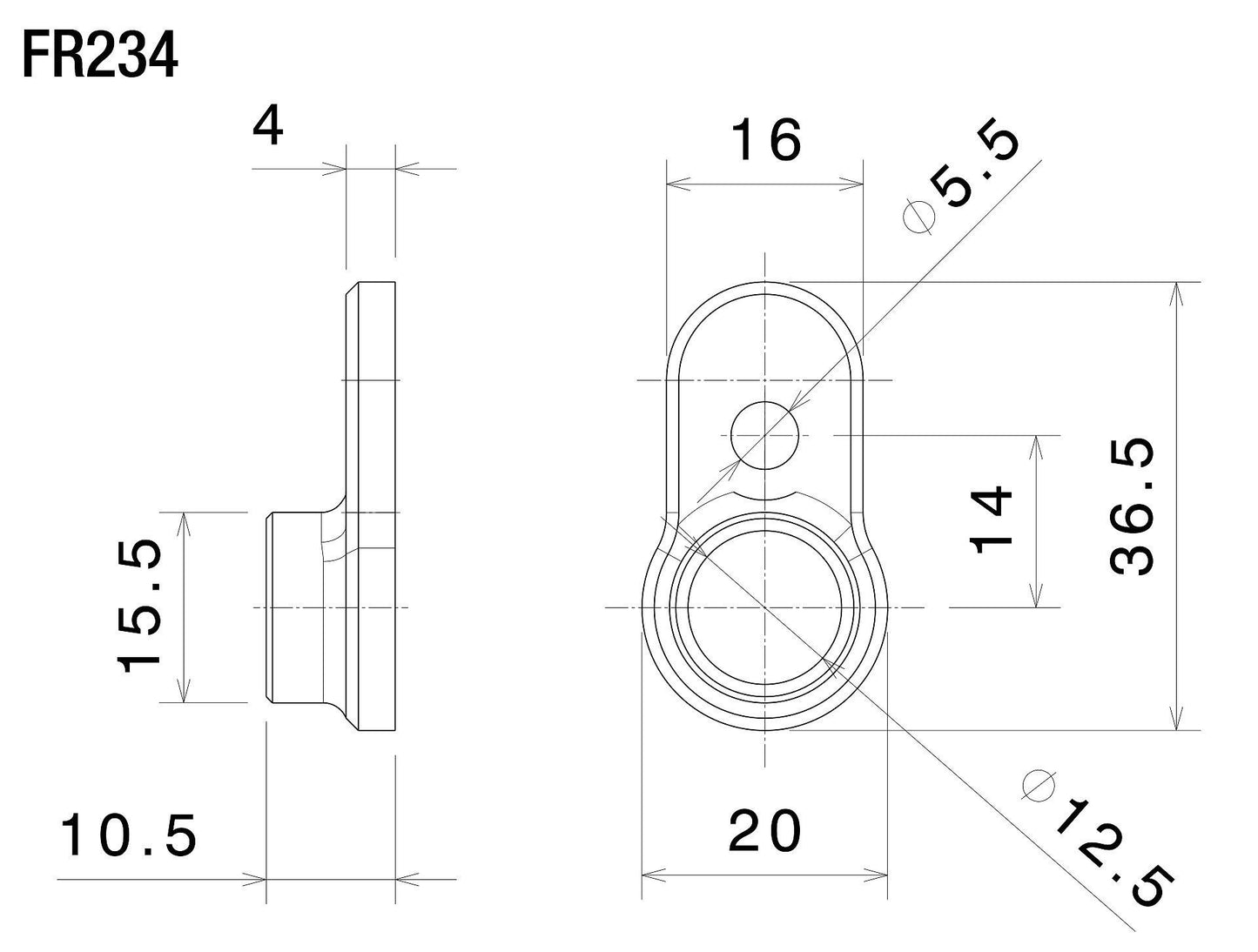 ウィンカーアダプター for Rear : FR234B