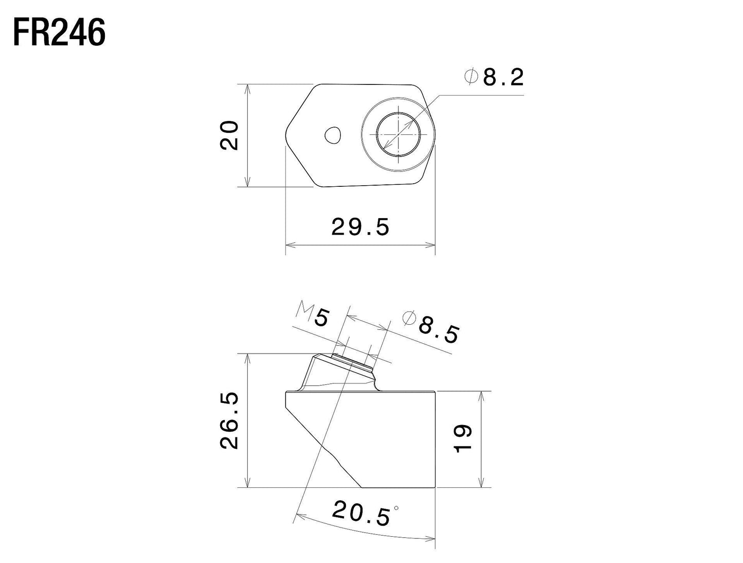 ウィンカーアダプター for Rear : FR246B