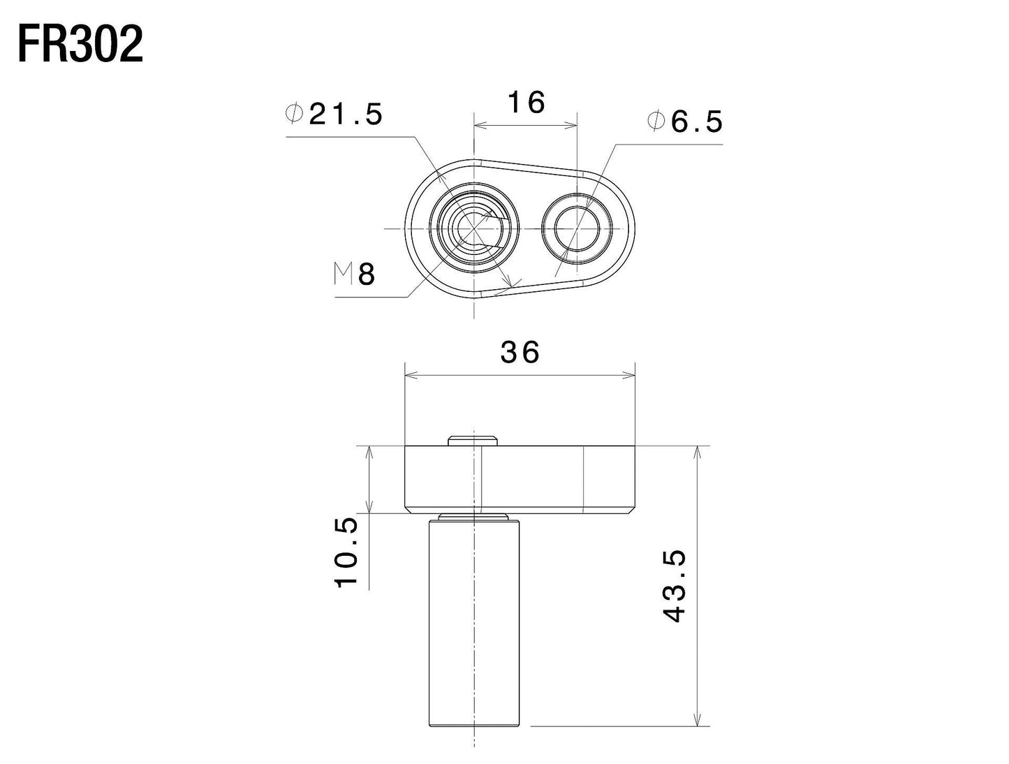 ウィンカーアダプター for Rear : FR302B