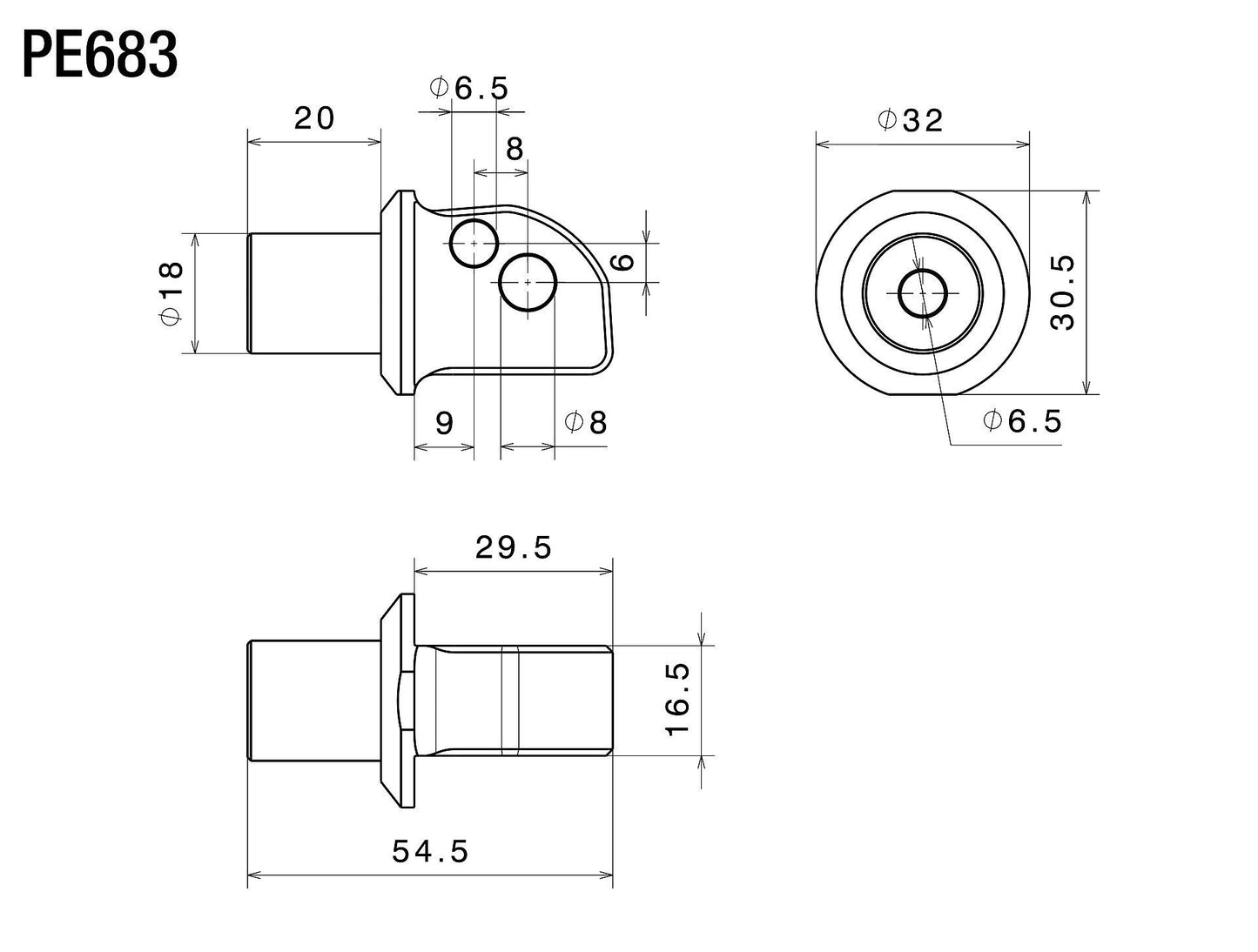 ステップペグ アダプター : PE683B